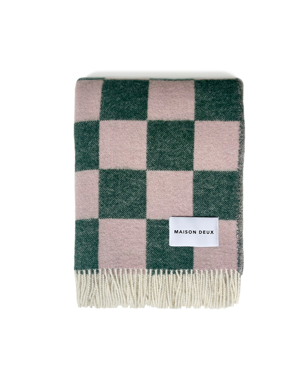 Blanket CHECKERBOARD Green / Pink 4.25 x 6.5 ft - Arte House