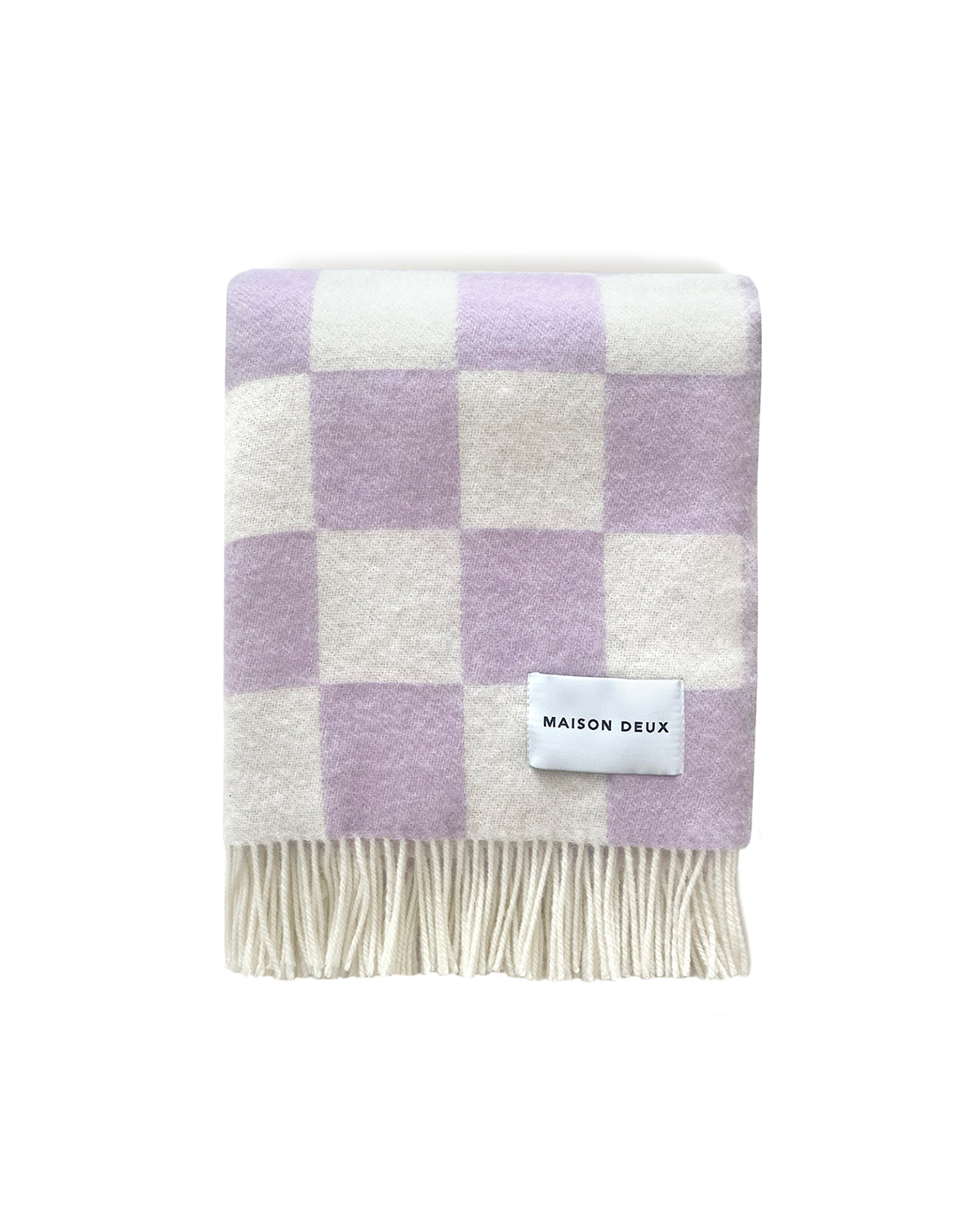 Blanket CHECKERBOARD Lilac / White 4.25 x 6.5 ft - Arte House