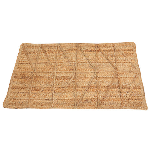 Triangle Jute Doormat Rug, Natural -  2 x 3 ft - Arte House