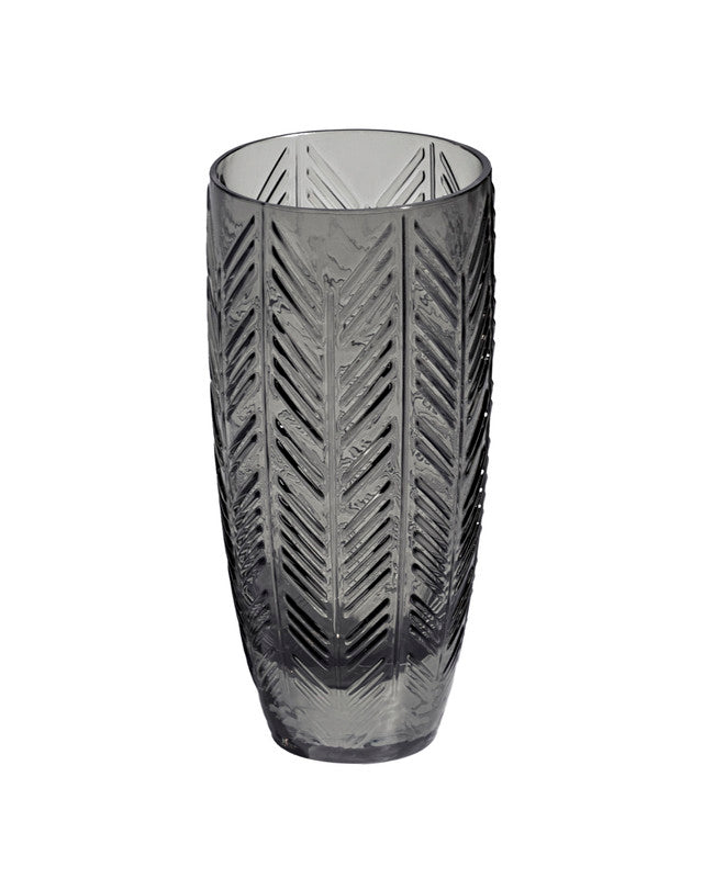 Champagne Glasses ZIG ZAG Set of 6  Grey 11 oz, diam. 2.5", H 5.5"