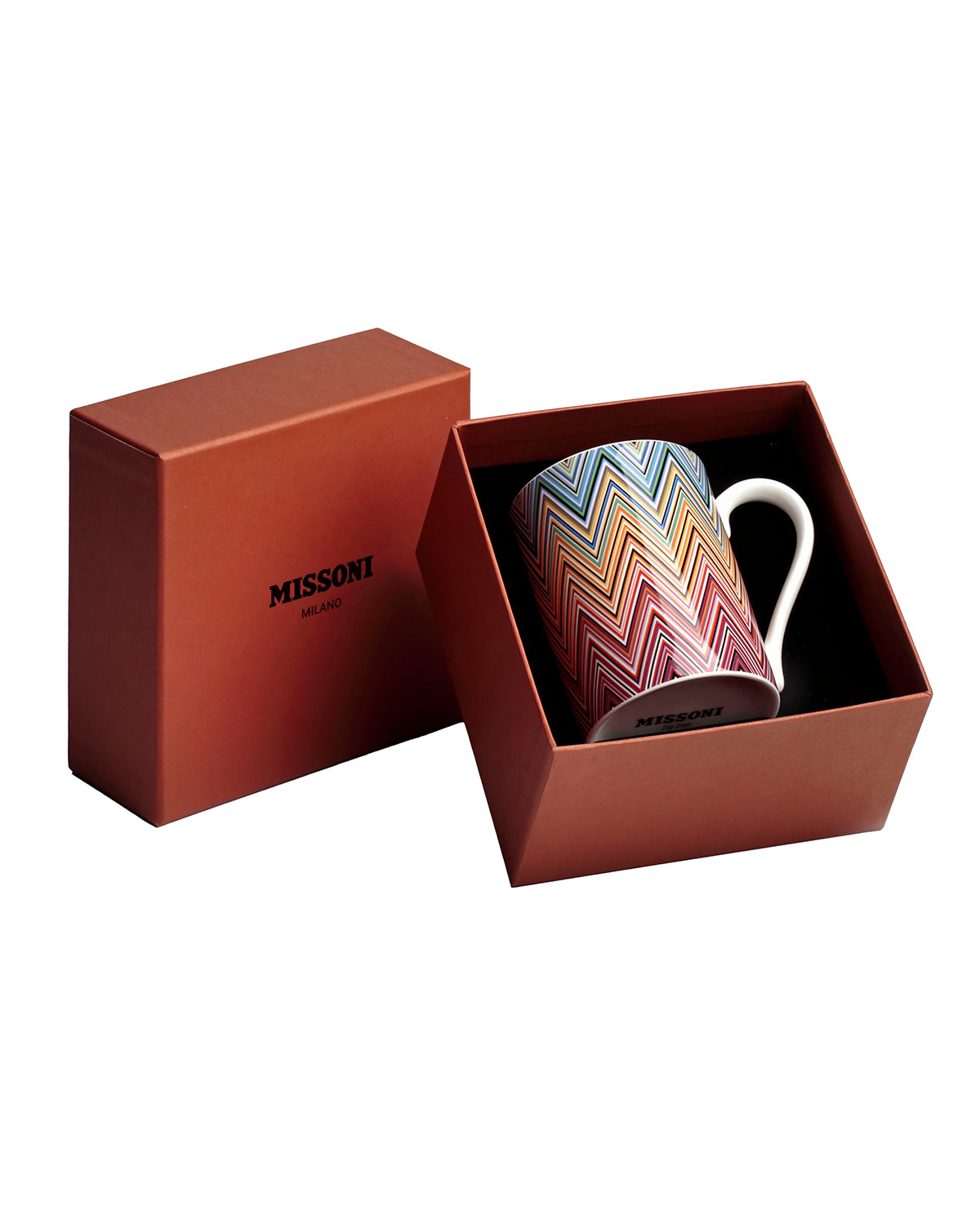 Mug Cup ZIG ZAG in Luxury Box White diam. 2.5", H 3.3", cap. 12.5 oz - Arte House