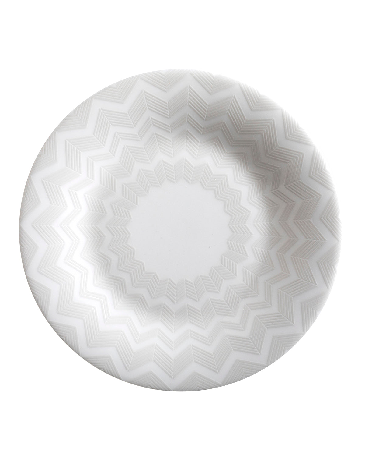 Bread and Butter Plates ZIG ZAG Set of 6  White diam. 6" - Arte House