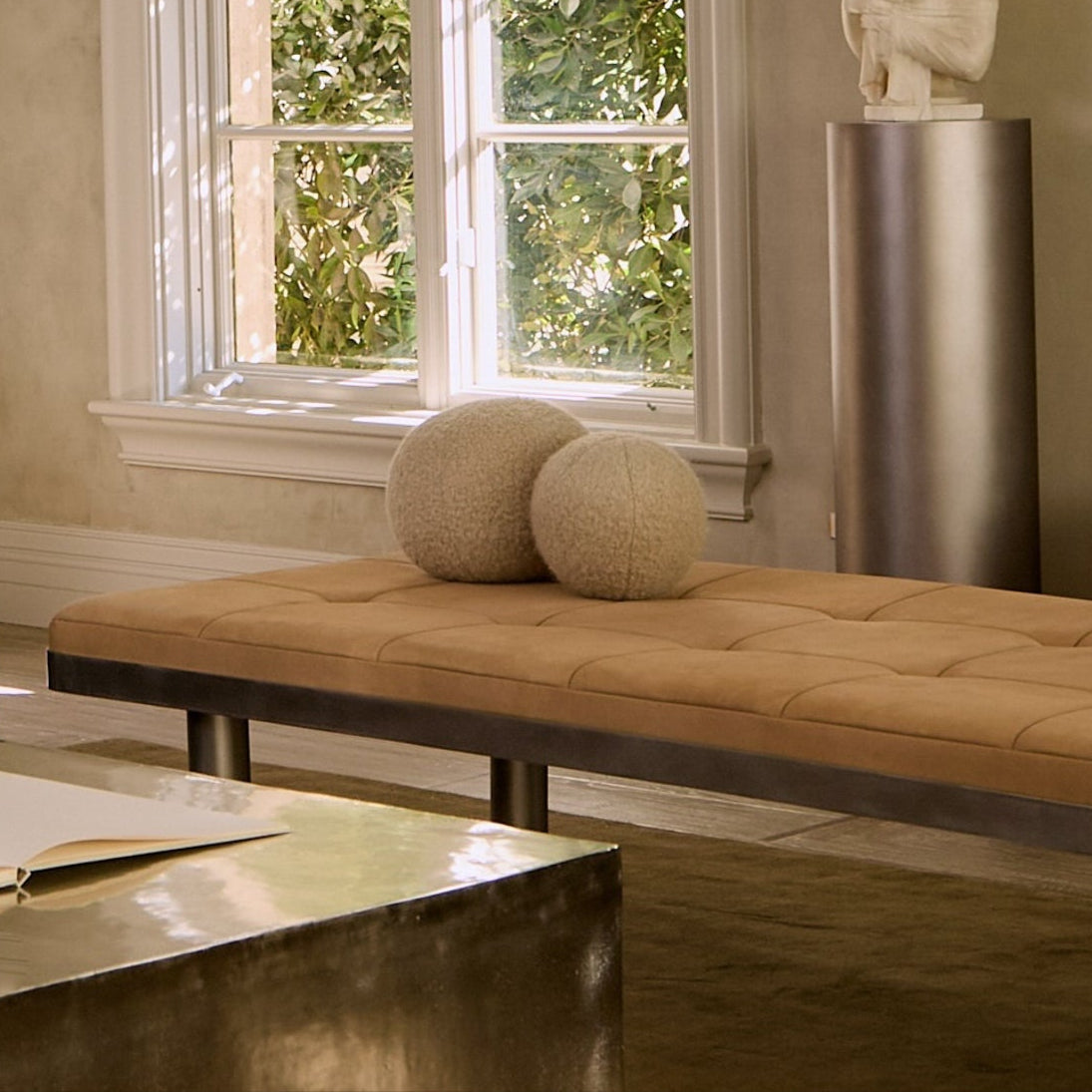 Teddy Sphere Pillow - Beige