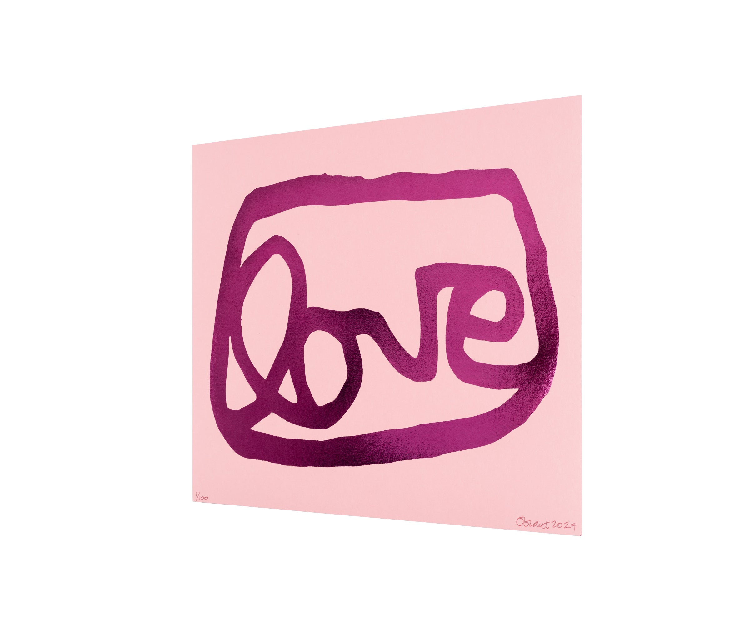LOVE (shimmering pink) to benefit Project Angel Food - Arte House