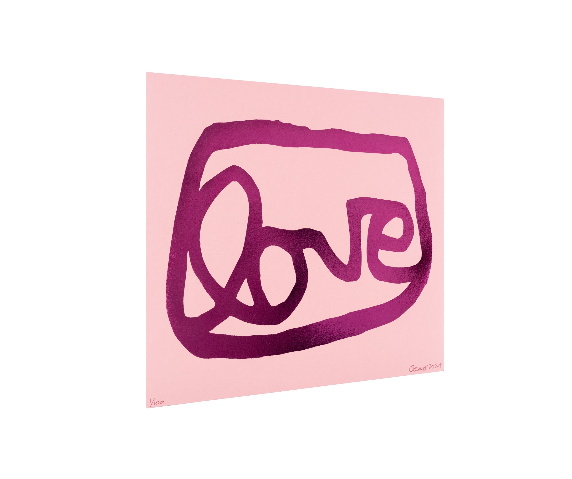 LOVE (shimmering pink) to benefit Project Angel Food - Arte House