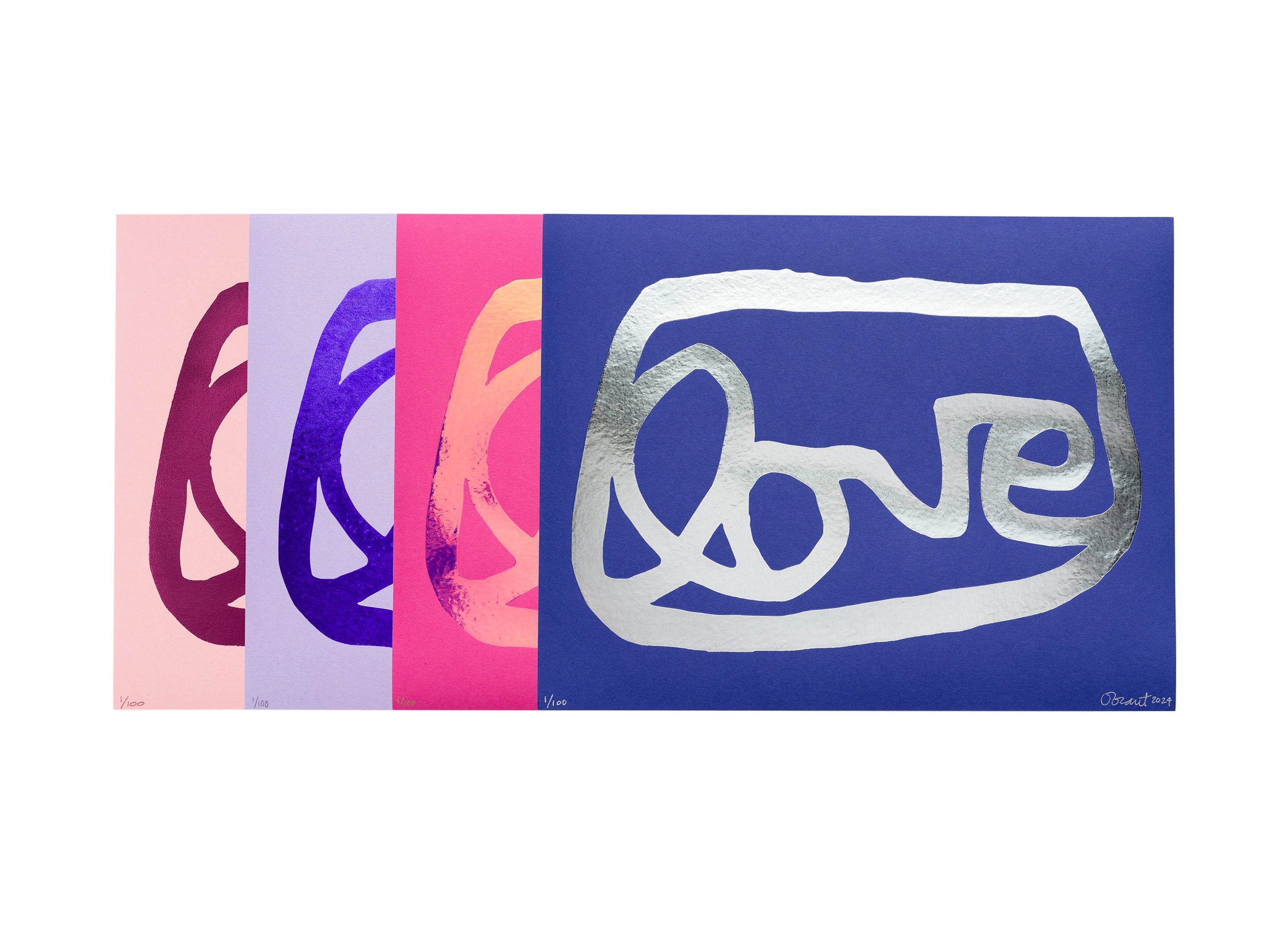LOVE (shimmering pink) to benefit Project Angel Food - Arte House