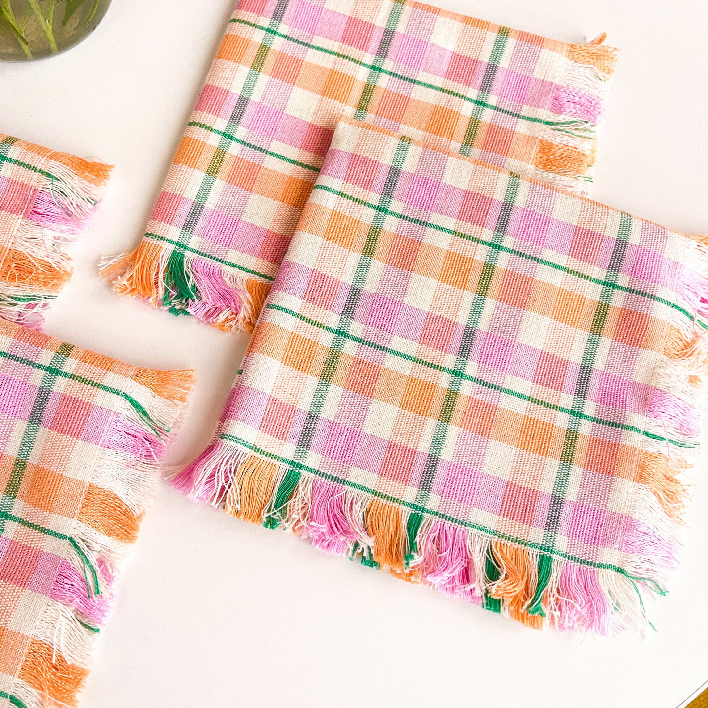 Marguerite Plaid Party Napkins - Arte House