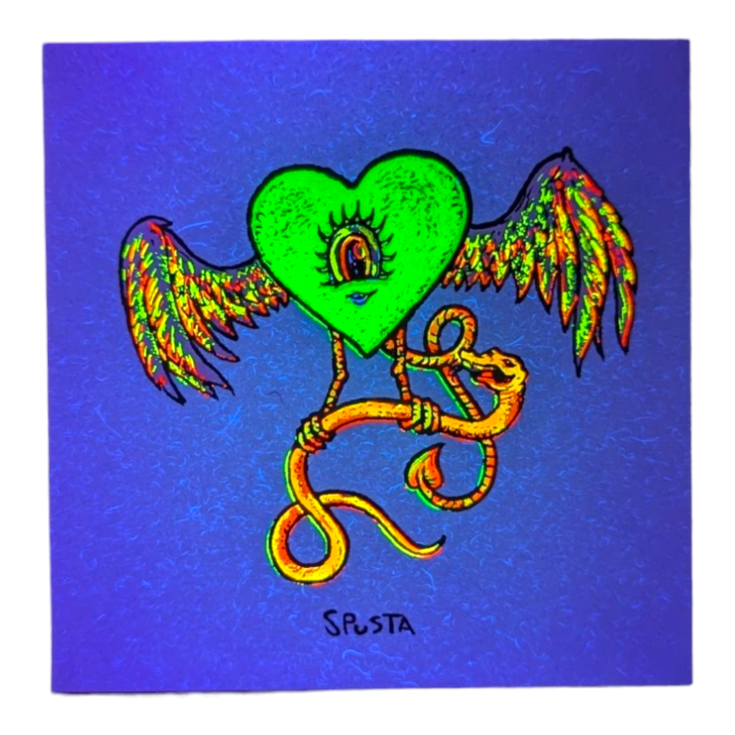 Marq Spusta Flying Heart (Light Blue) Micro Print