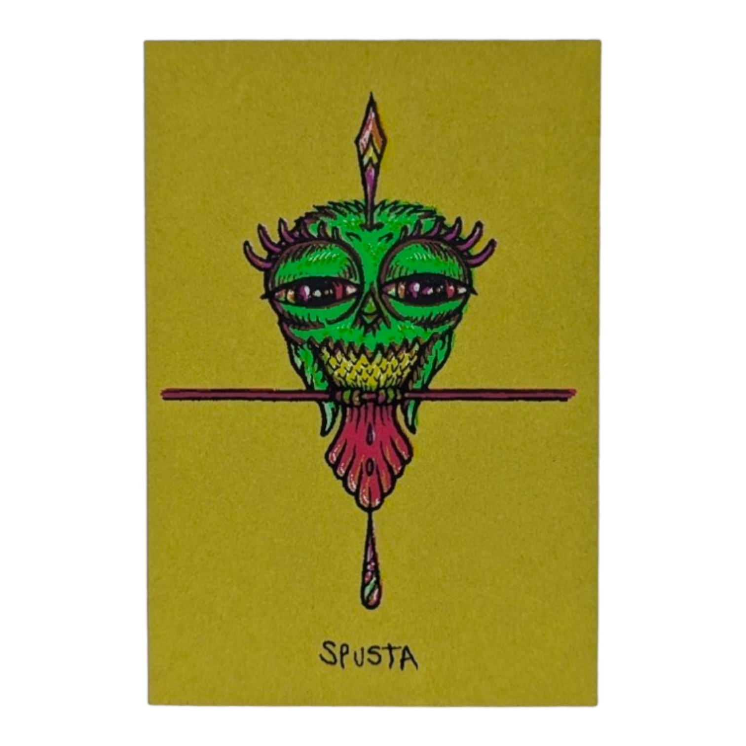 Marq Spusta Tweet (Chartreuse) Micro Print - Arte House