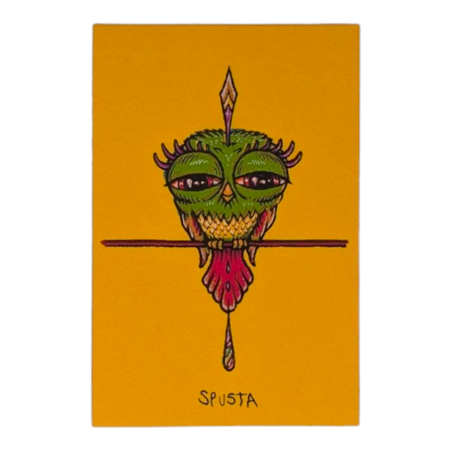 Marq Spusta Tweet (Flat Tangerine) Micro Print - Arte House