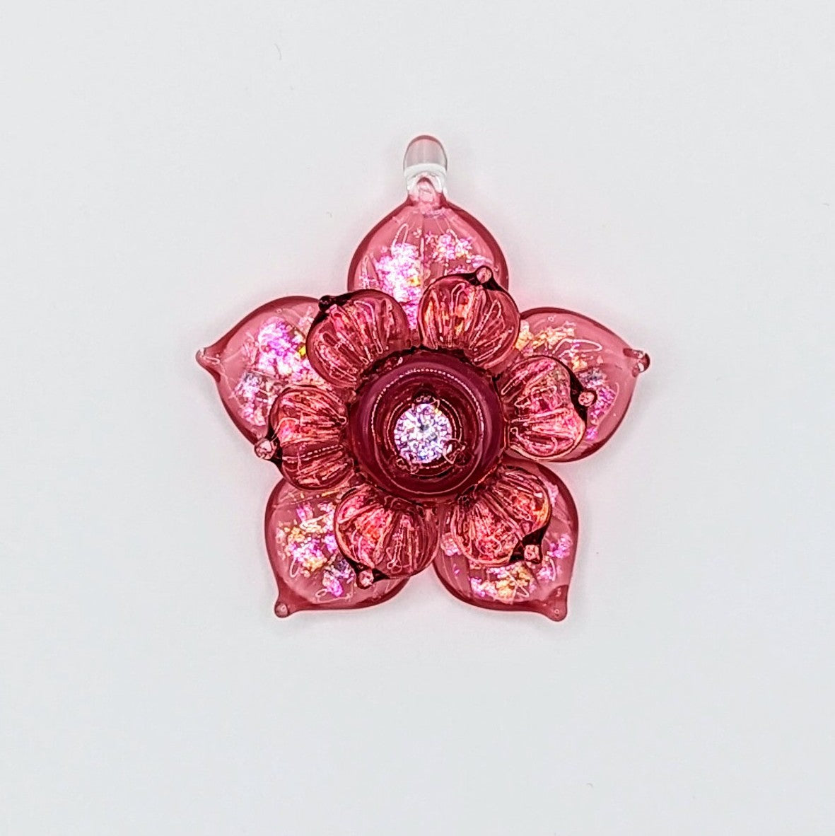 Mars "Sparkly Pink Spinning Flower" Pendant - Arte House
