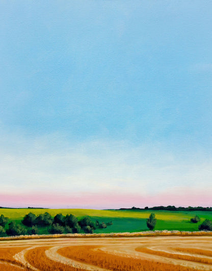 Anthony Wheat Harvest a Vertical Art Print