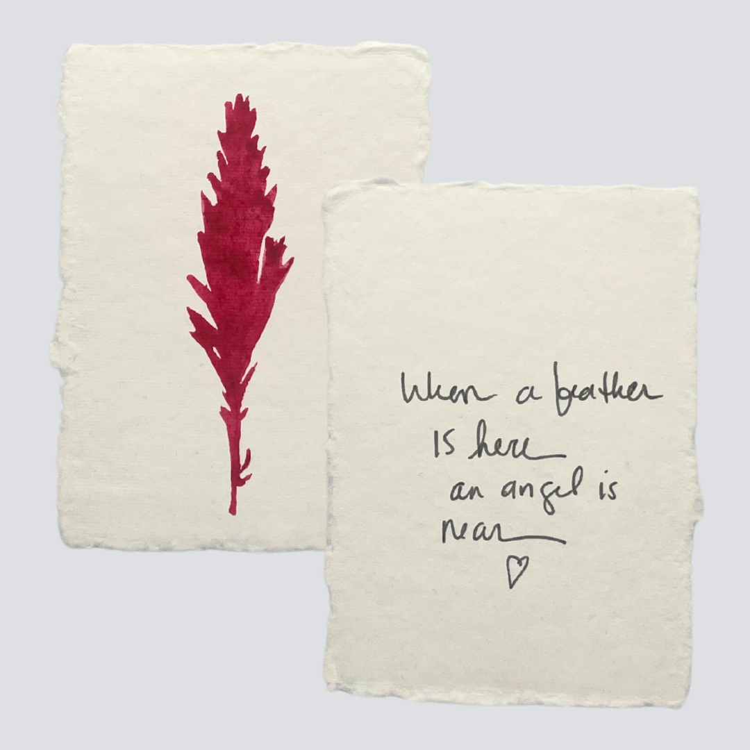 Medium Mulberry Angel Feather