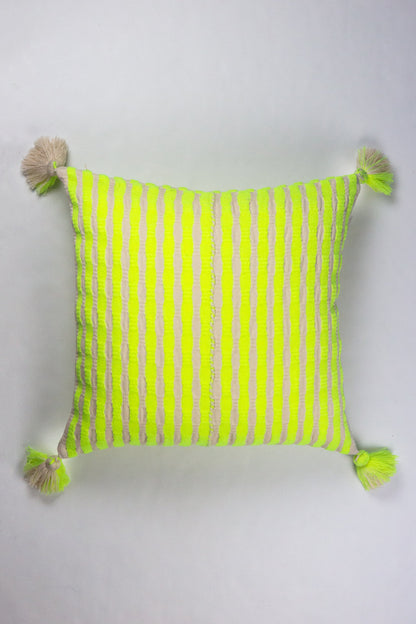 Antigua Pillow - Neon Yellow