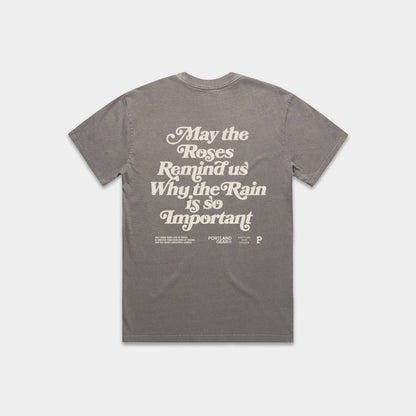 Women's HeavyKnit Slogan Tee - Dark Grey