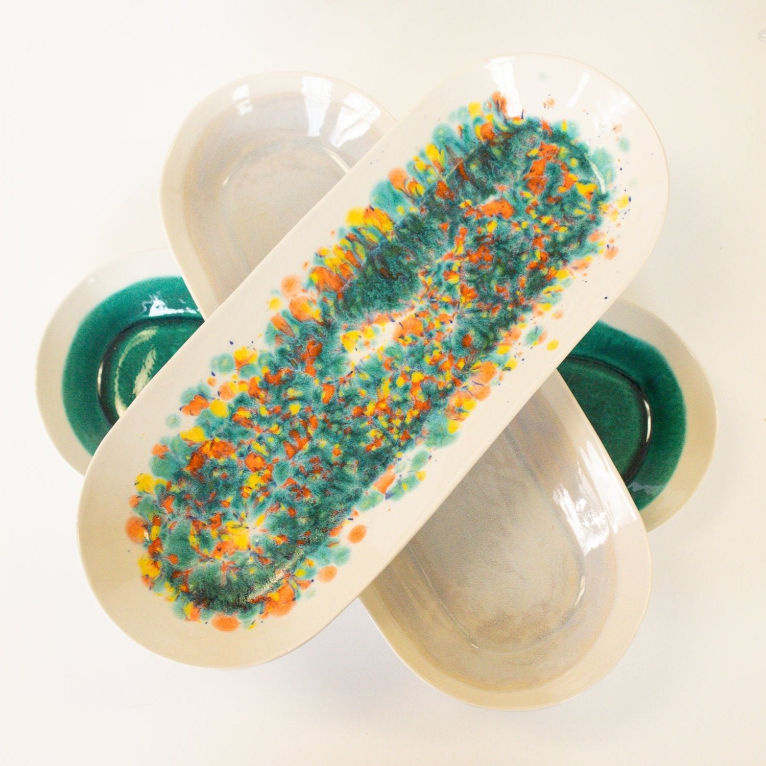 speckled plate
