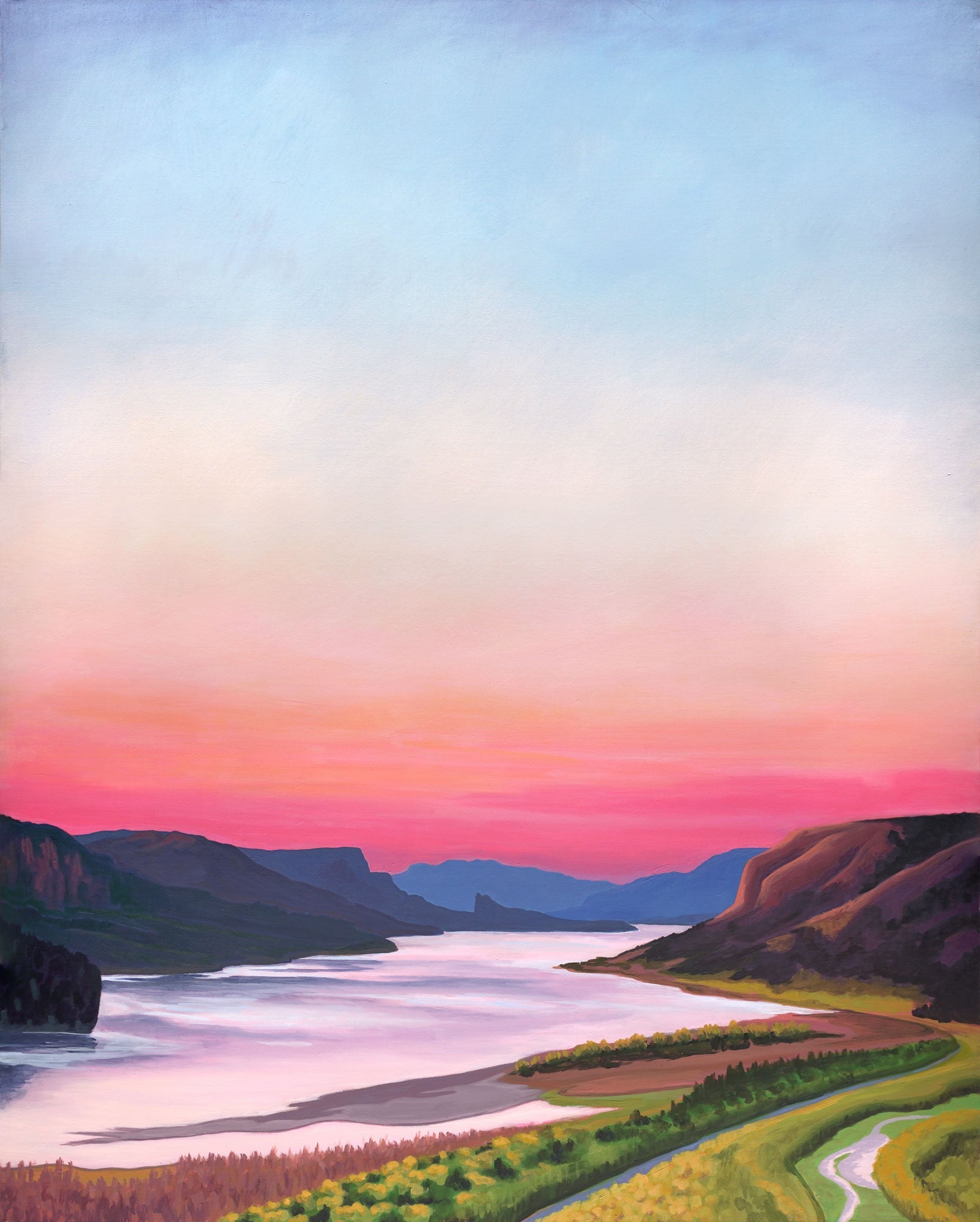 View From Crown Point a Vertical Art Print