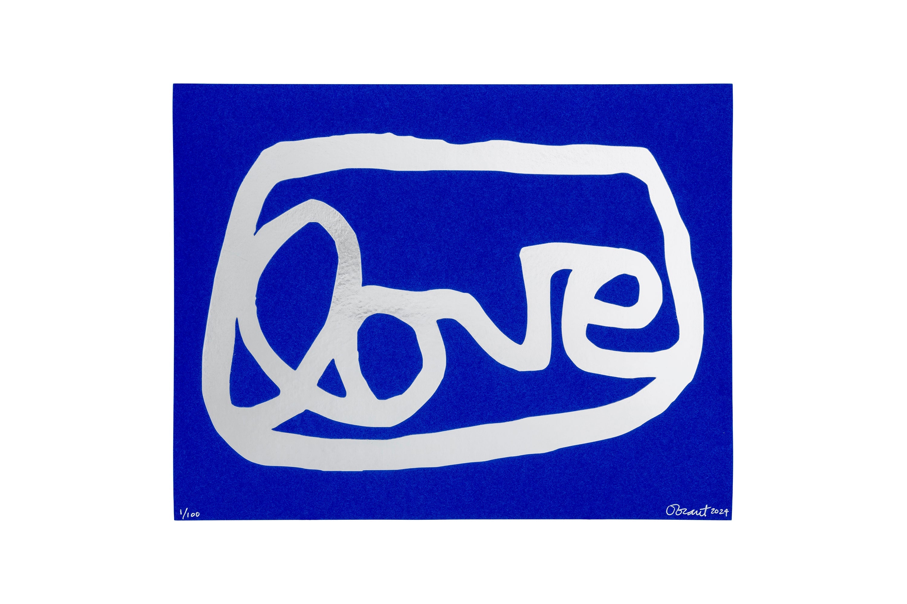 LOVE (silver indigo) to benefit Project Angel Food - Arte House
