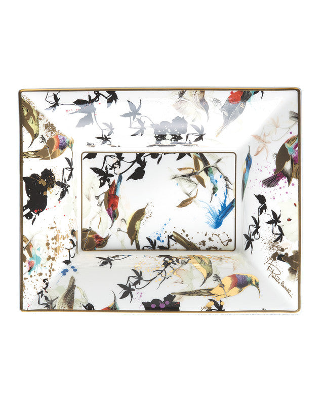 Tray GARDEN'S BIRDS Rectangular Large  7.75" x 6.3" - Arte House