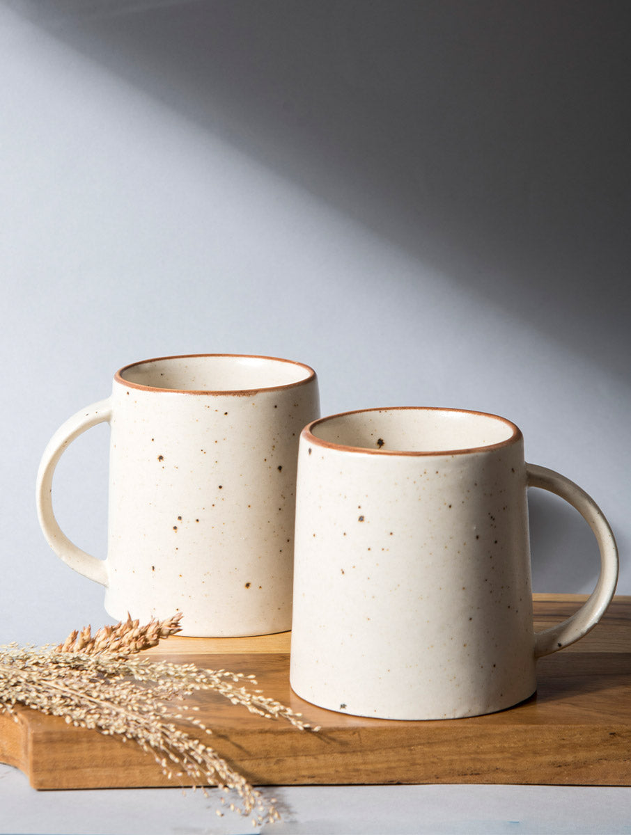 Rann Mug- Offwhite, 3.5 X 3.75 Inches (Set of 4) - Arte House