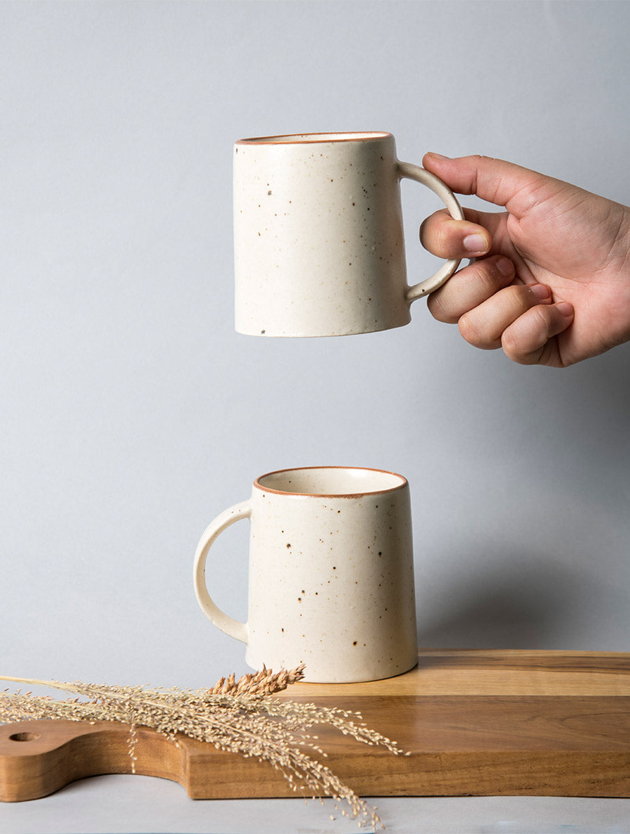 Rann Mug- Offwhite, 3.5 X 3.75 Inches (Set of 4) - Arte House
