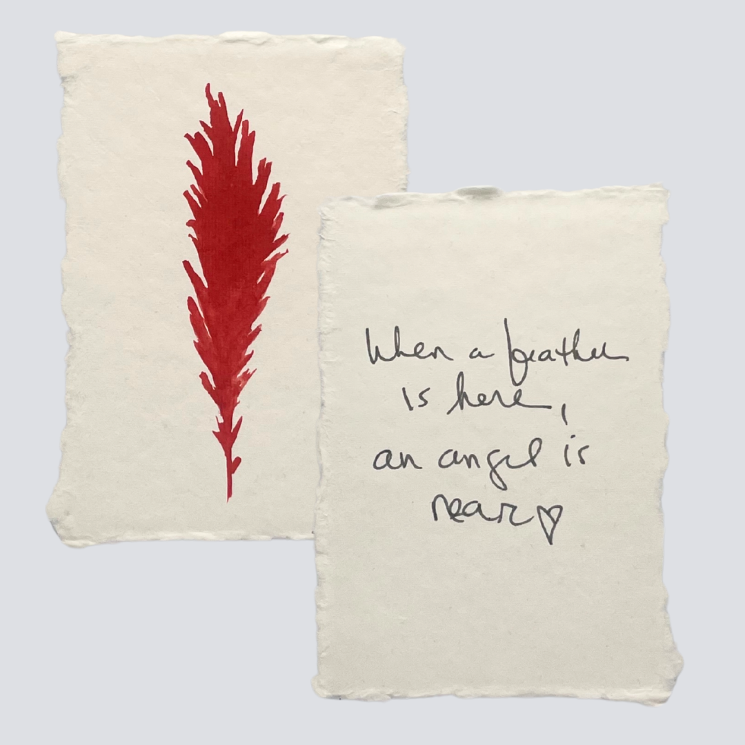 Medium Red Angel Feather