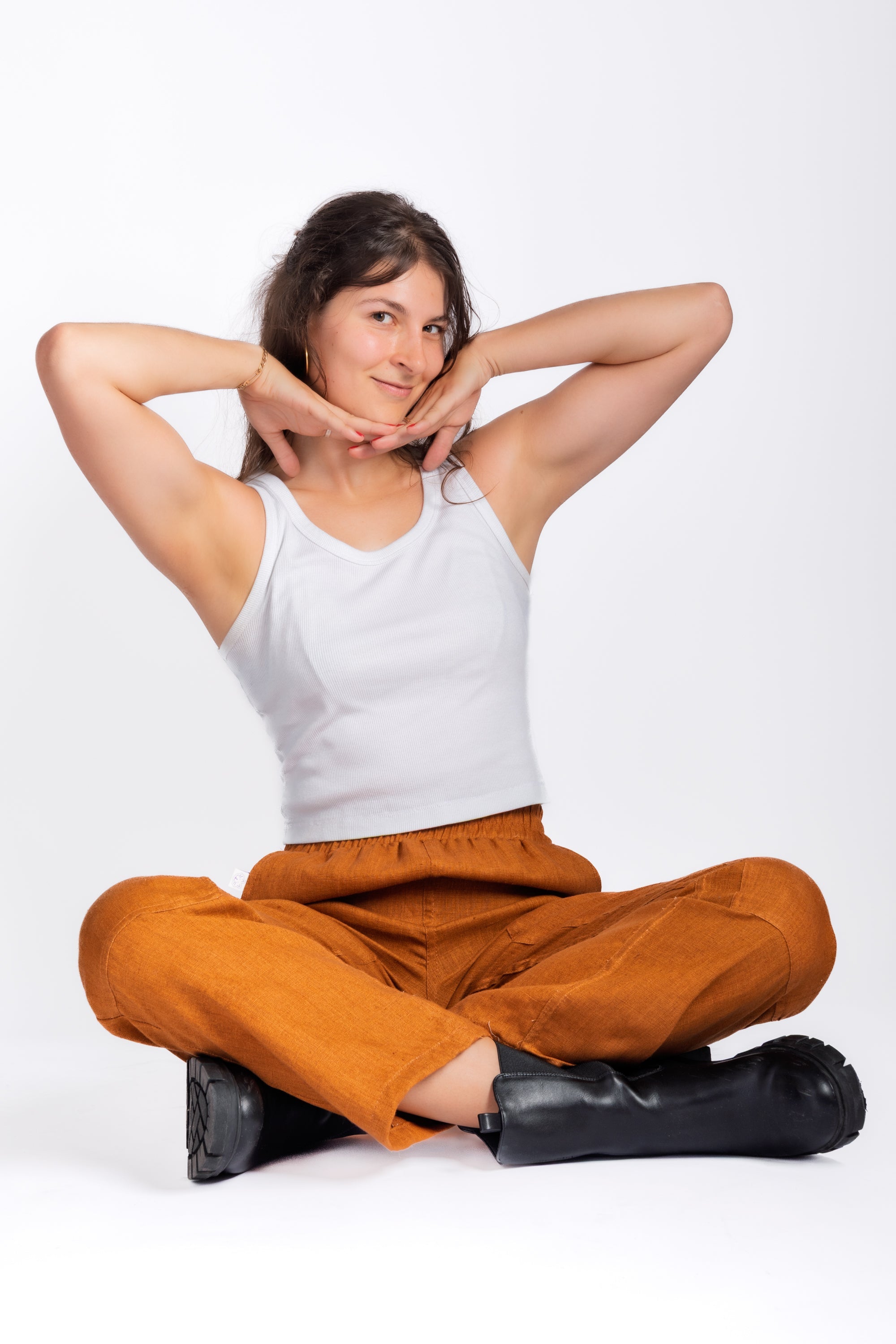 European Linen Work Pant - Rust