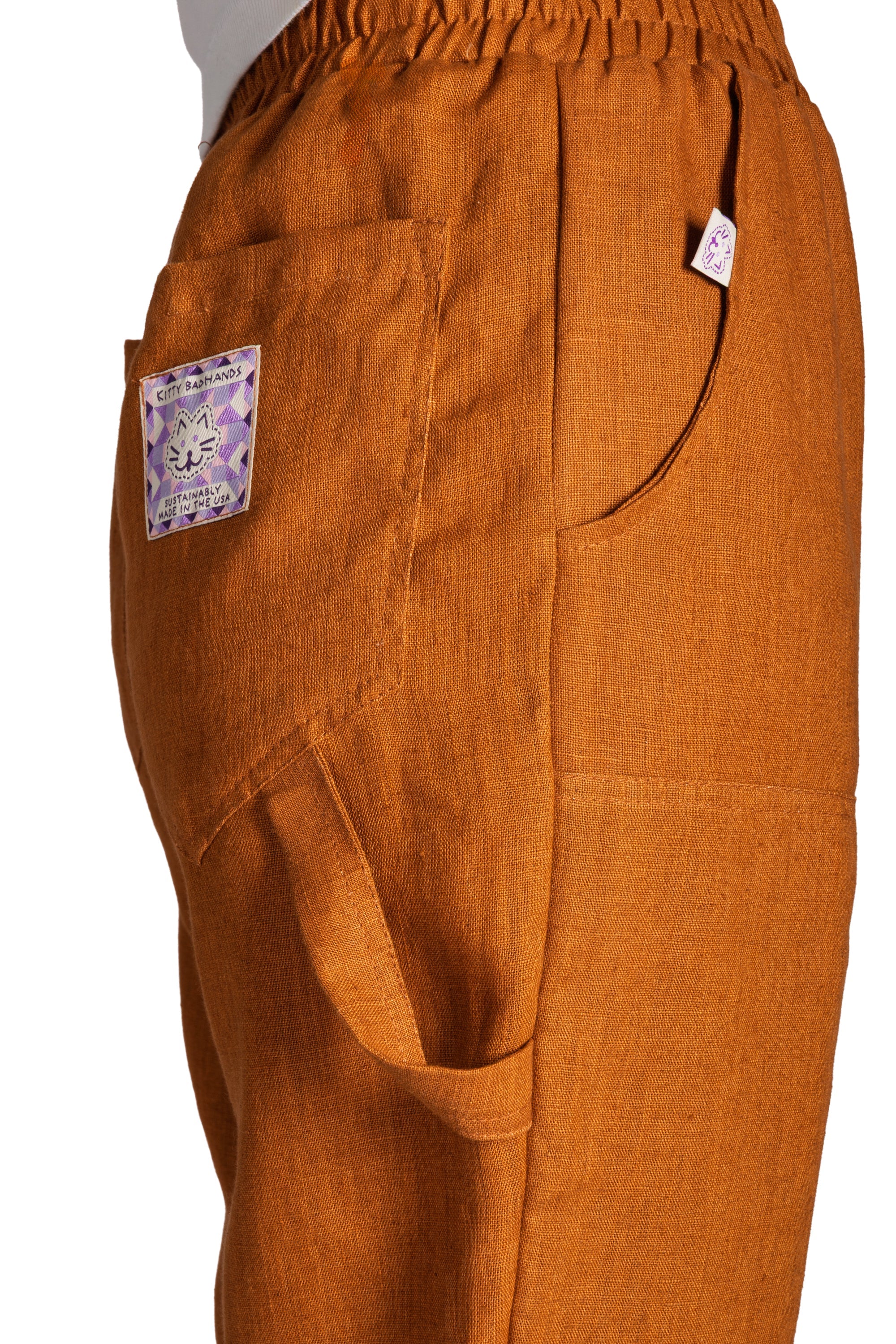 European Linen Work Pant - Rust