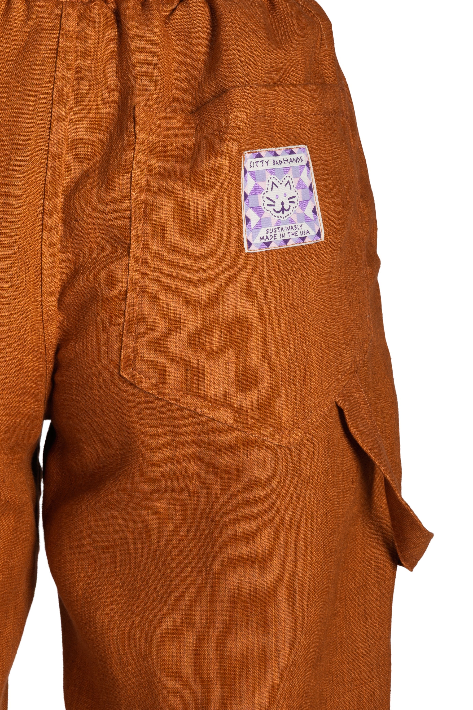 European Linen Work Pant - Rust