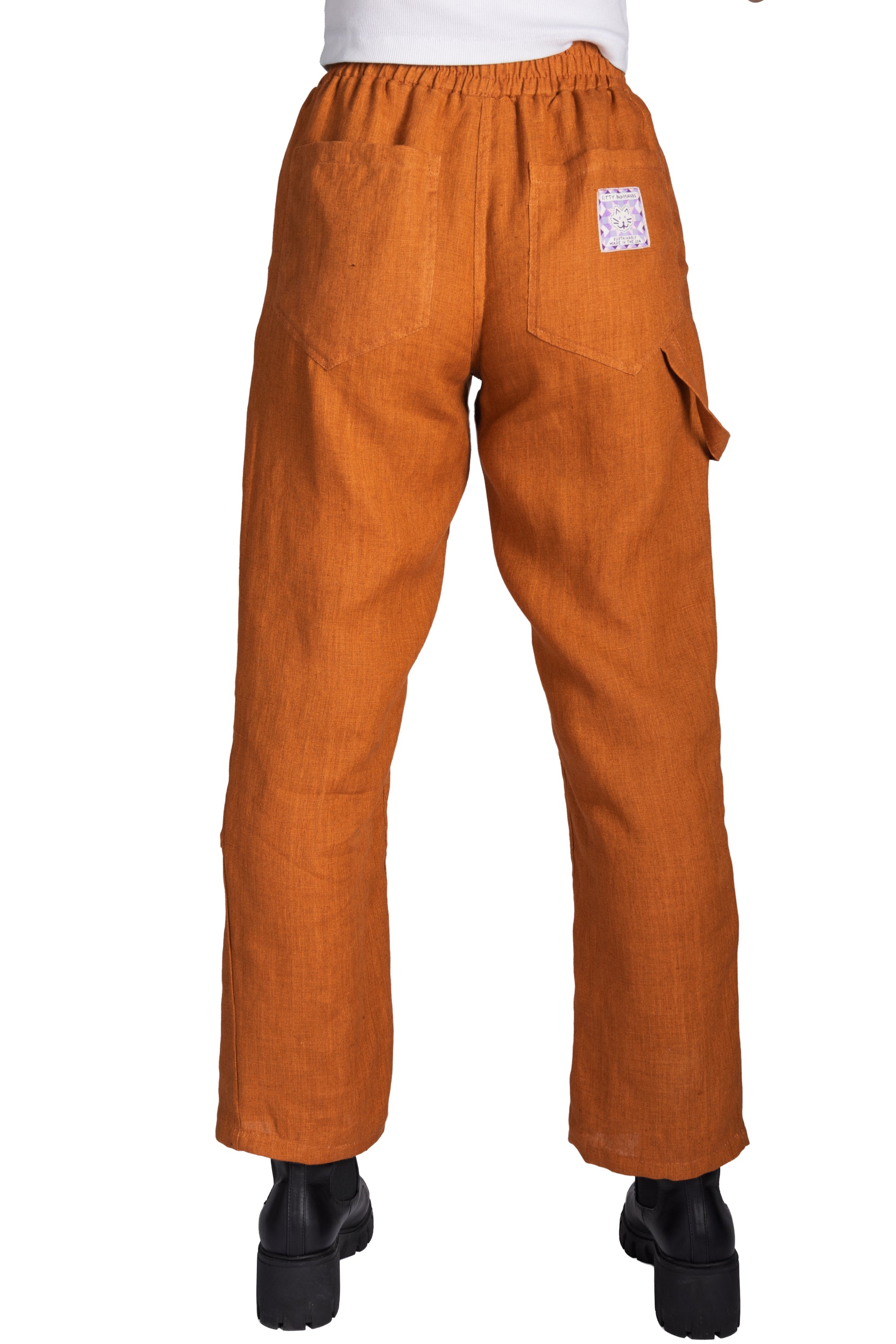 European Linen Work Pant - Rust