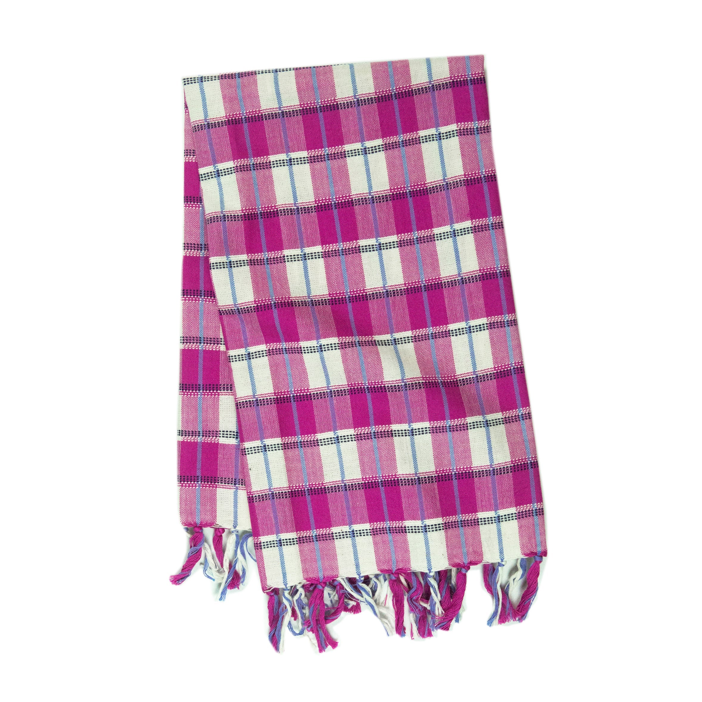 San Andres Gingham Pink & White Kitchen Towel