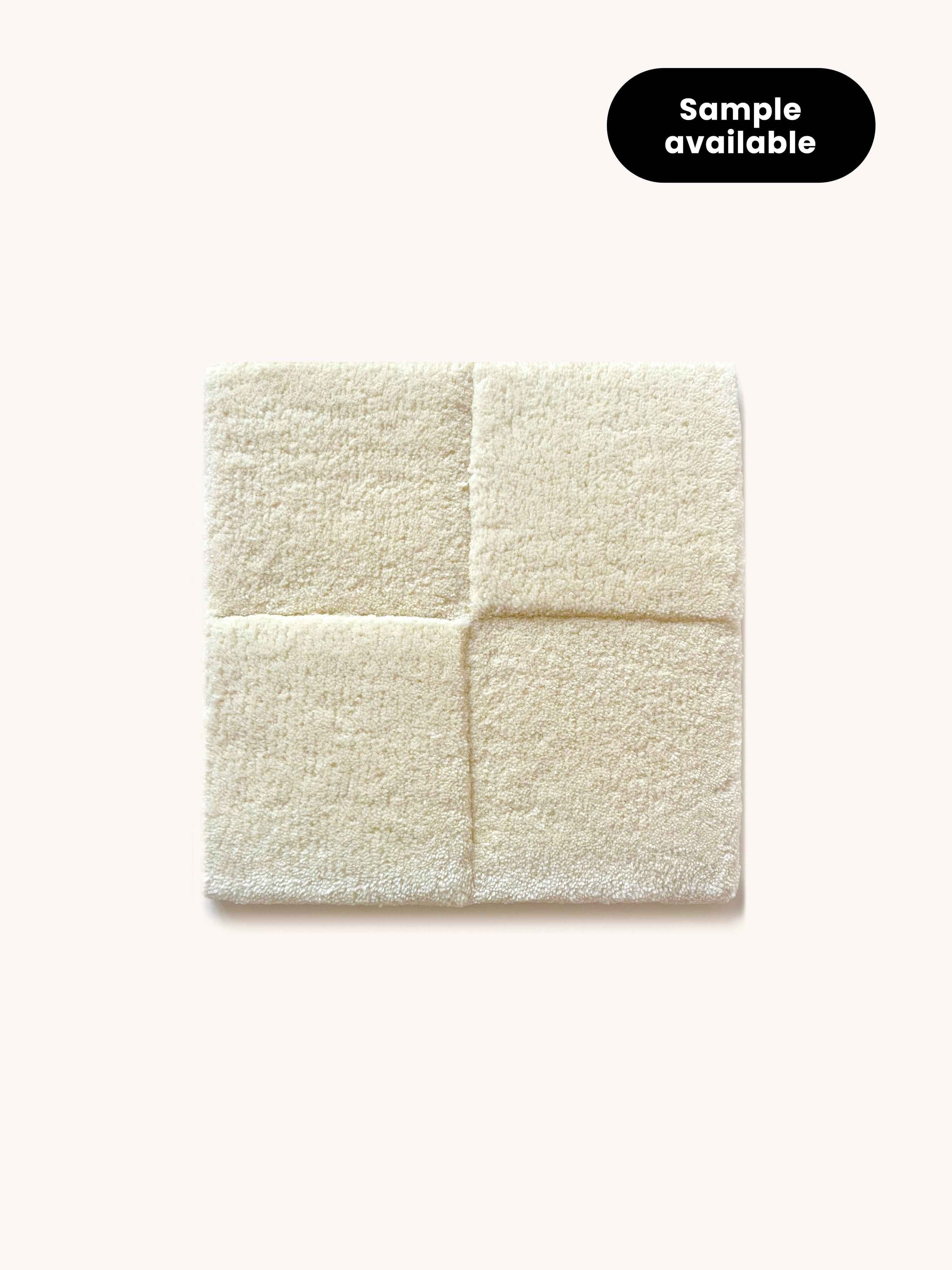 Rug CHECKERBOARD Off White 1.8 x 5.2 ft