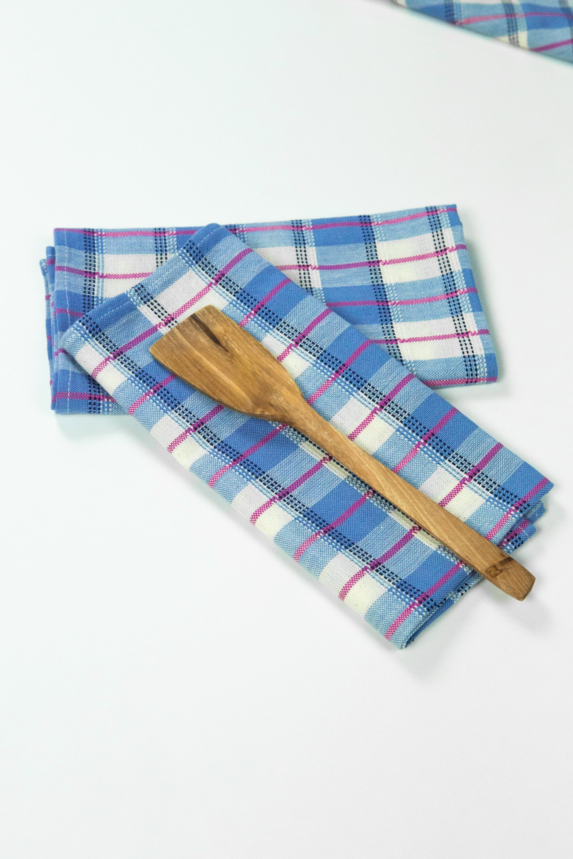 San Andres Gingham Blue & White Napkins - Arte House