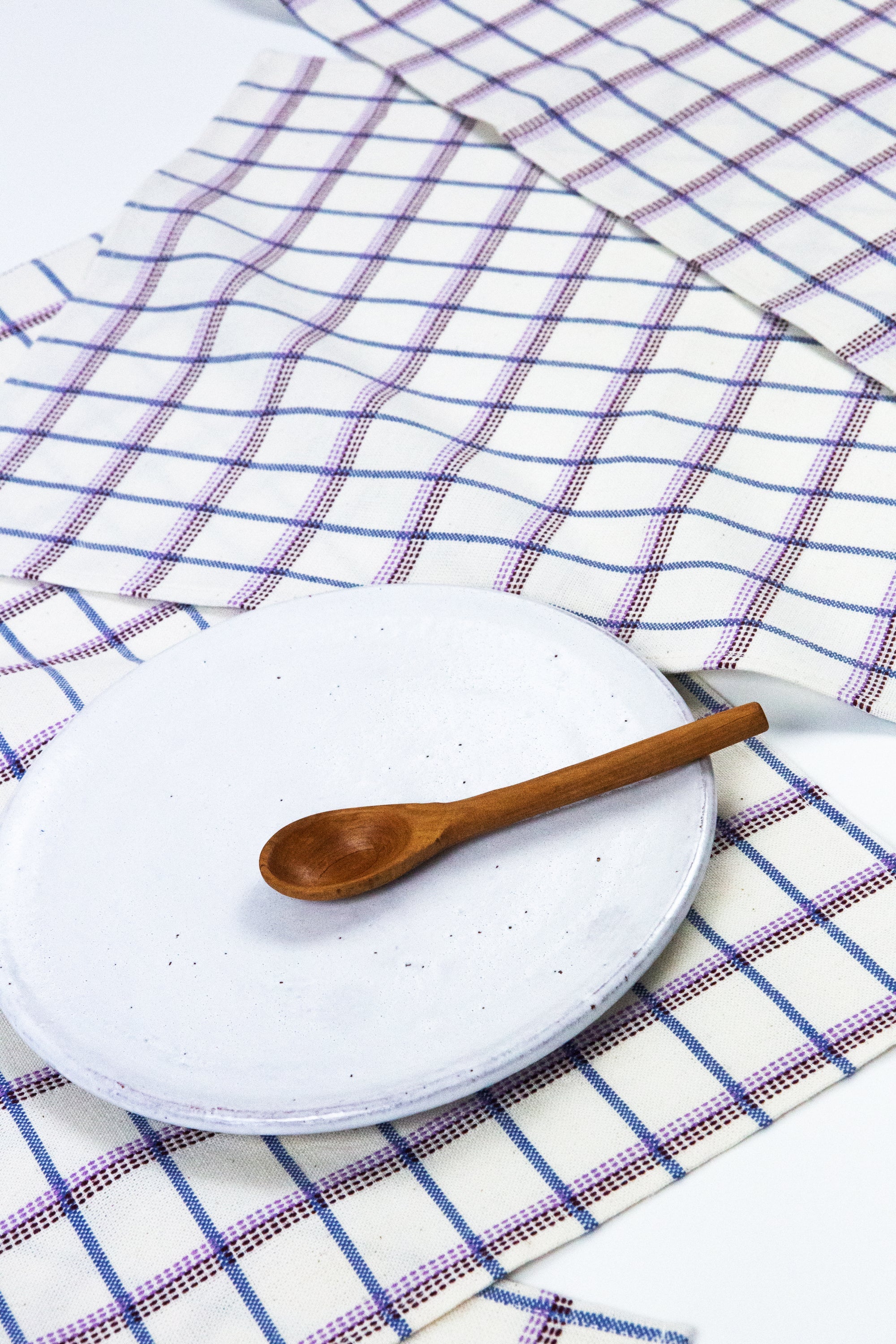 San Lucas Plaid White & Lilac Placemat - Arte House