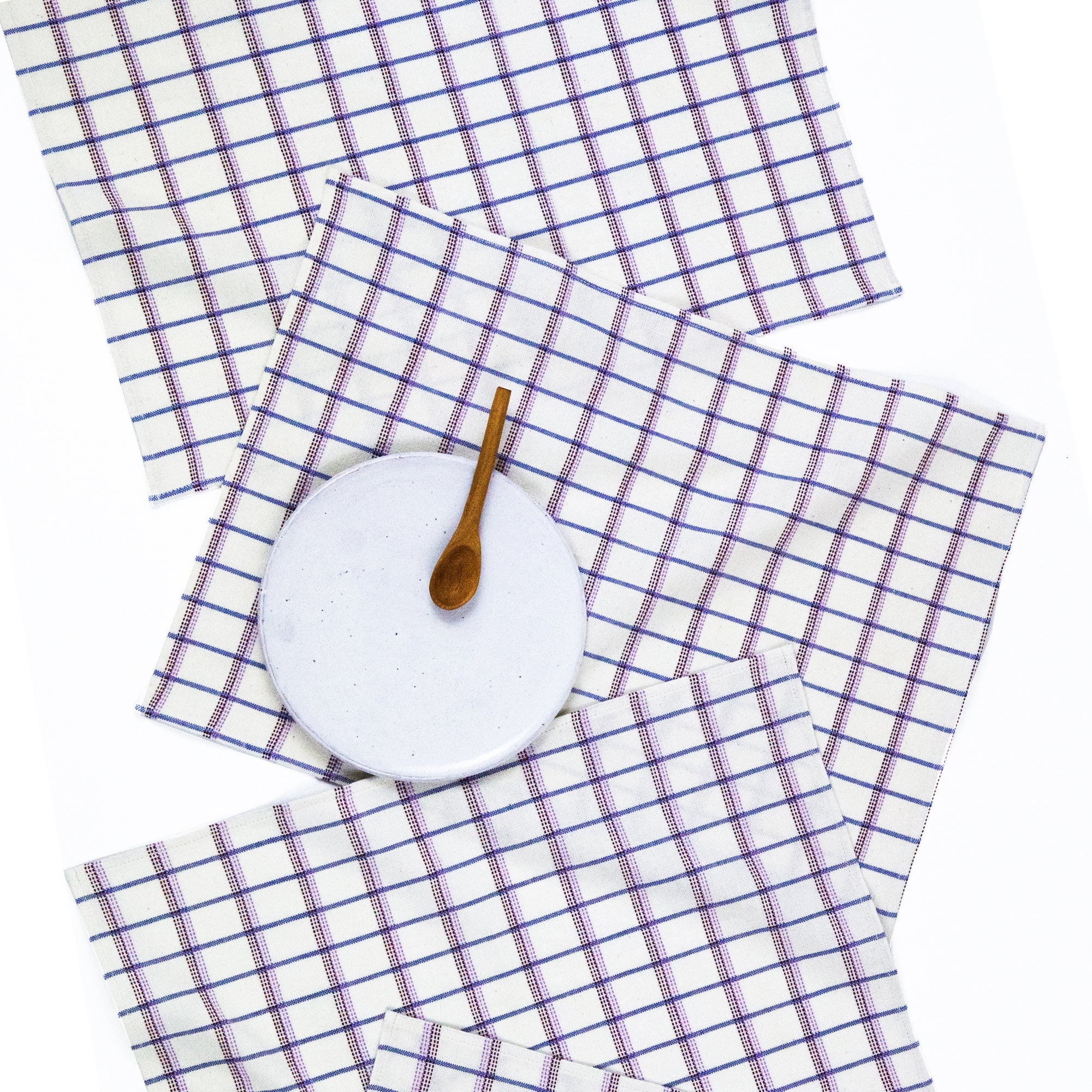 San Lucas Plaid White & Lilac Placemat - Arte House
