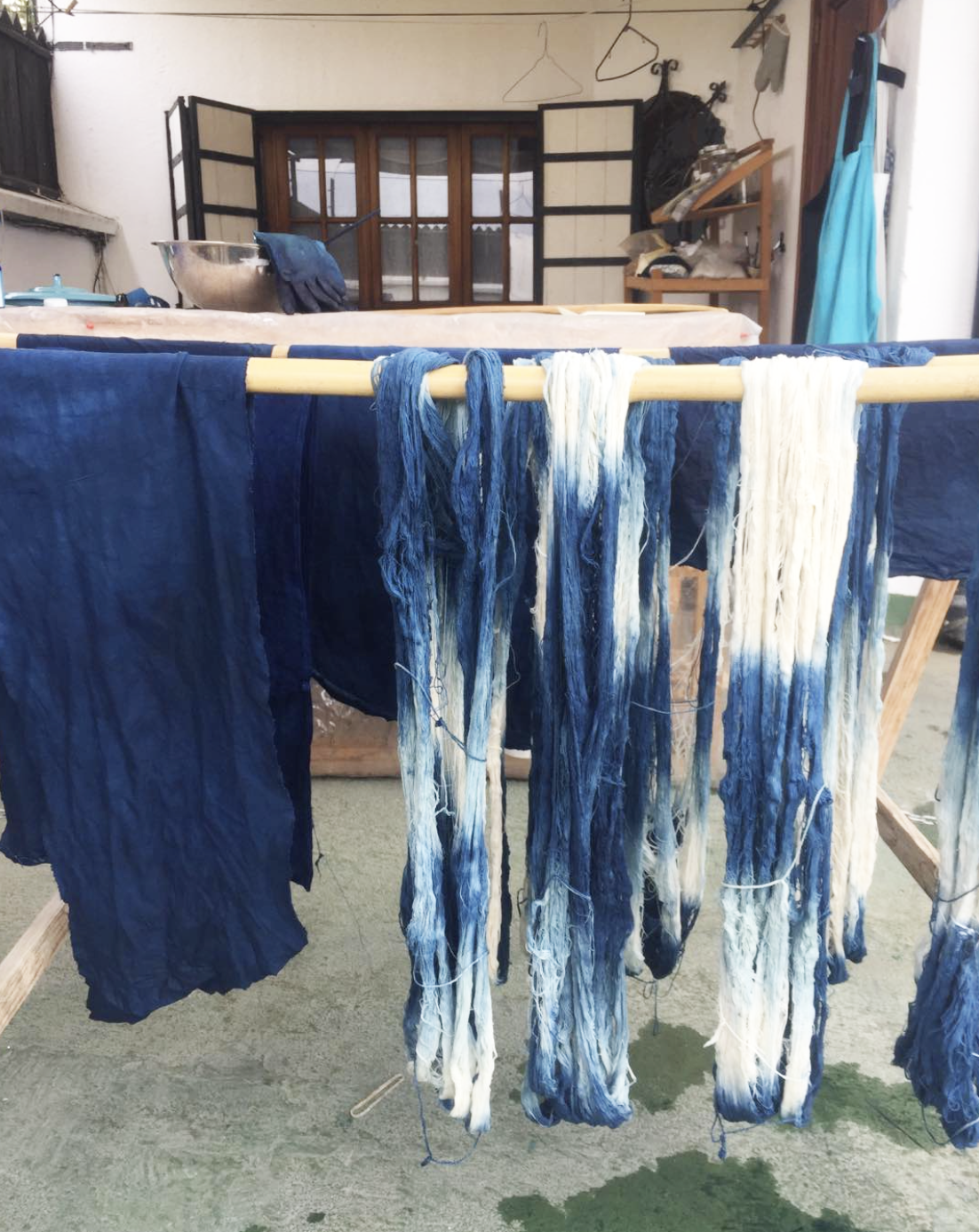 Indigo Shibori Cocktail Napkins Set of 4 - Arte House