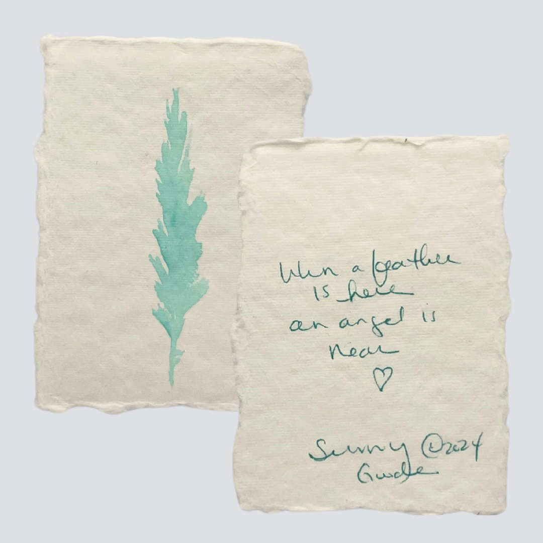 Medium Sea Foam Angel Feather