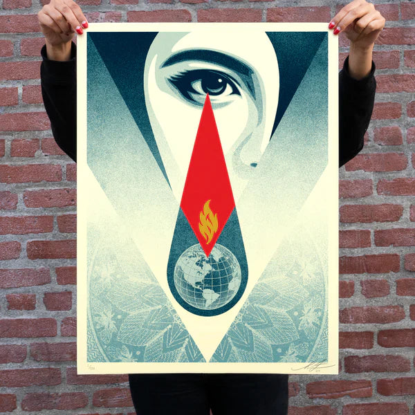 Shepard Fairey "Tear Flame" Print - Arte House