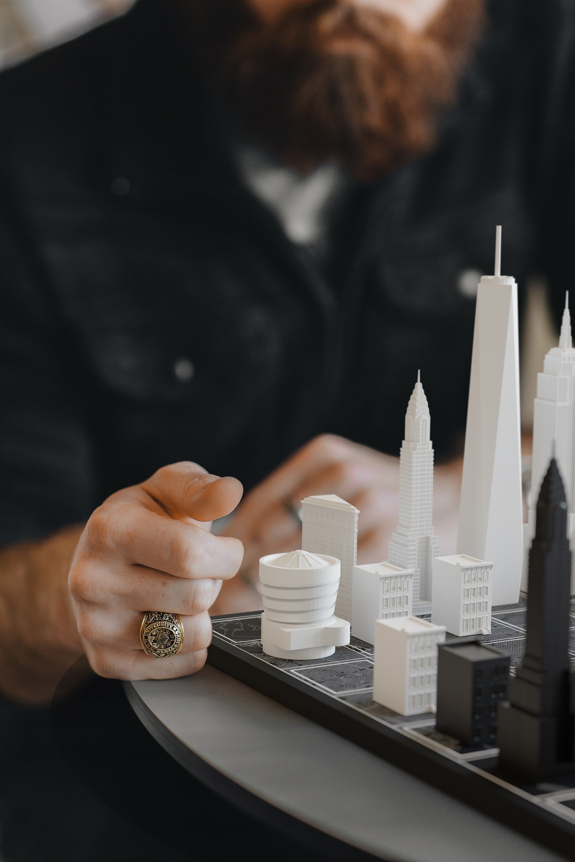 Chess Set Acrylic NEW YORK Edition with Wood Map Board - Arte House