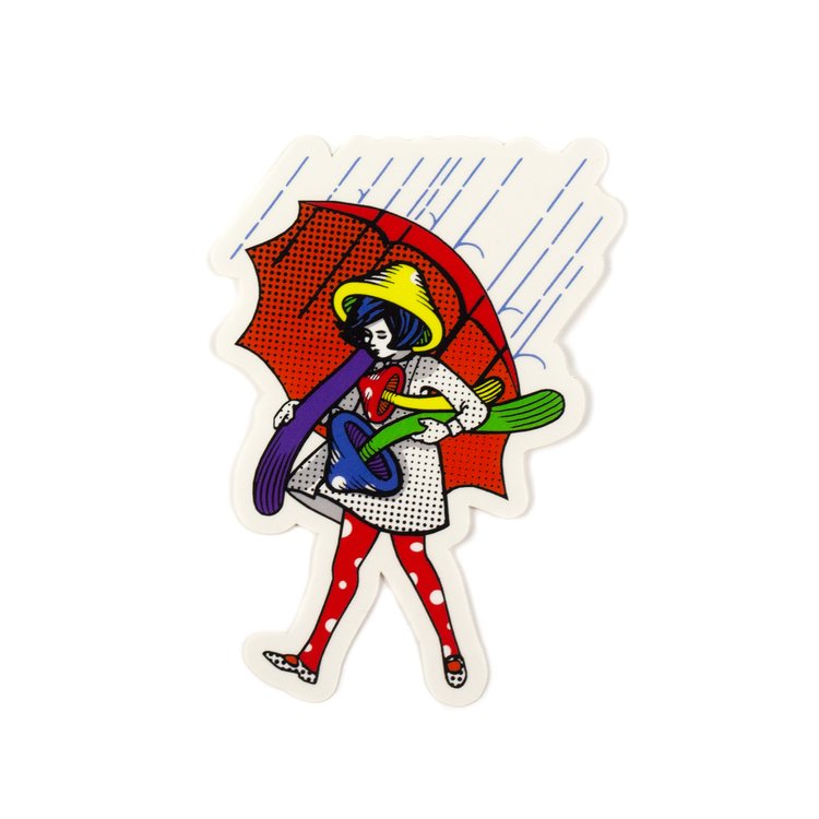 Slinger Neon Mushroom Girl Sticker - Arte House