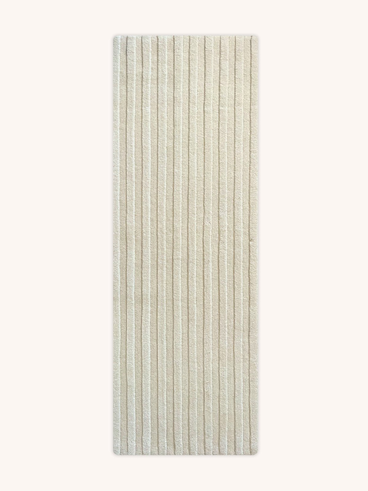 Rug SOLID STRIPE Off White 1.8 x 5.2 ft - Arte House
