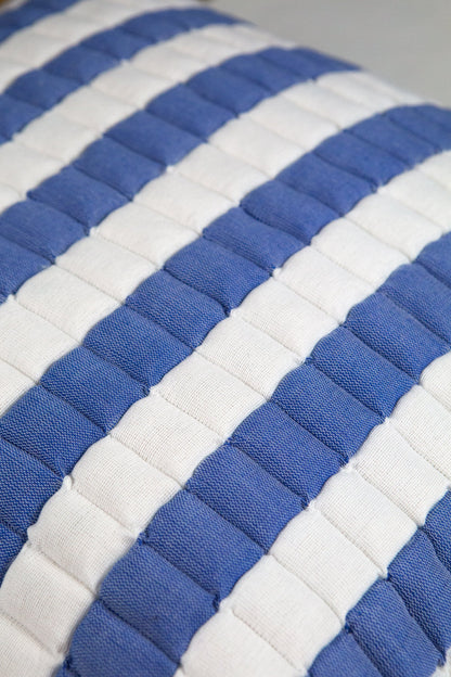 Sujani Quilted Pillow — Blue and White