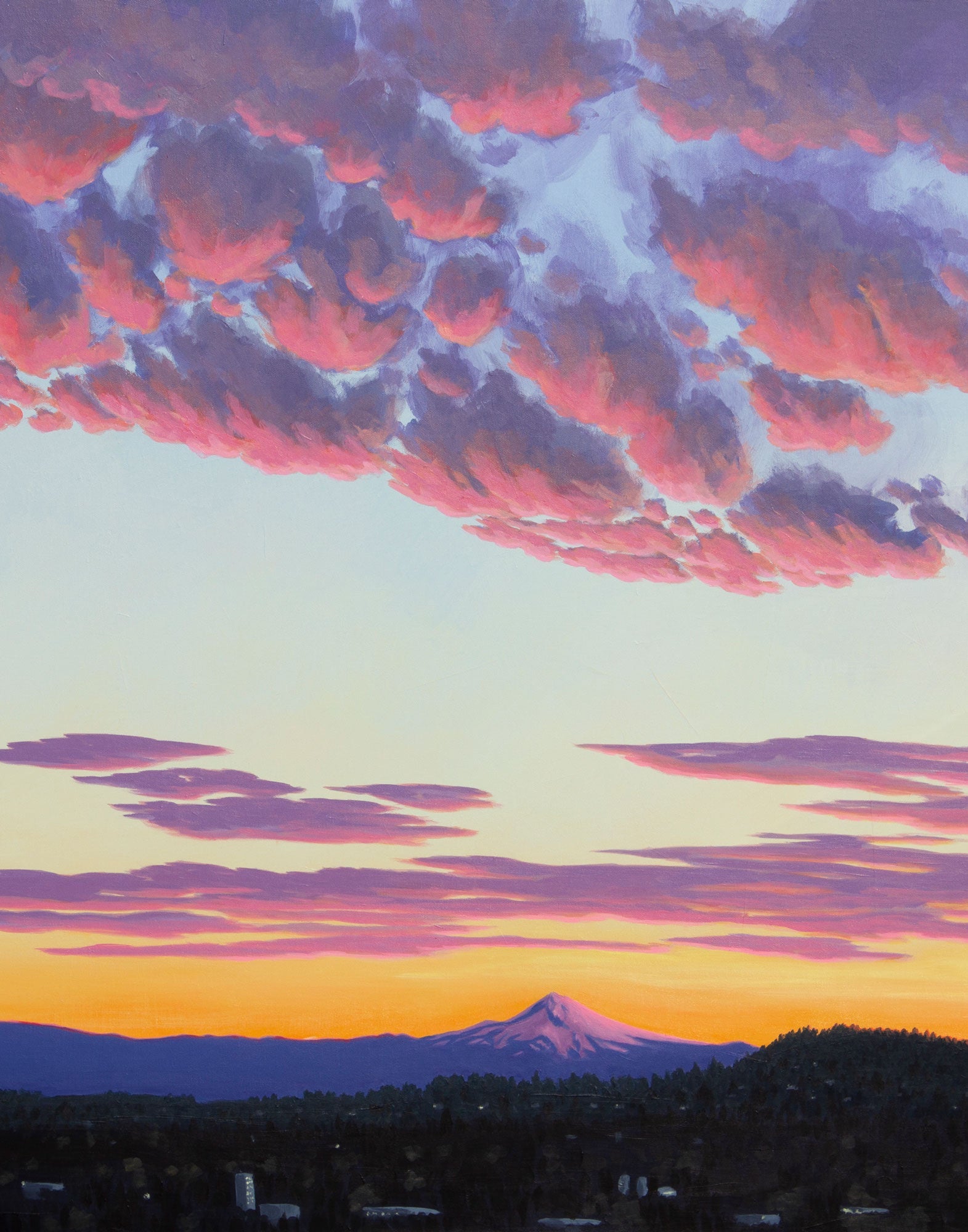 Mt. Hood Sunrise 3 a Vertical Art Print on Paper - Arte House