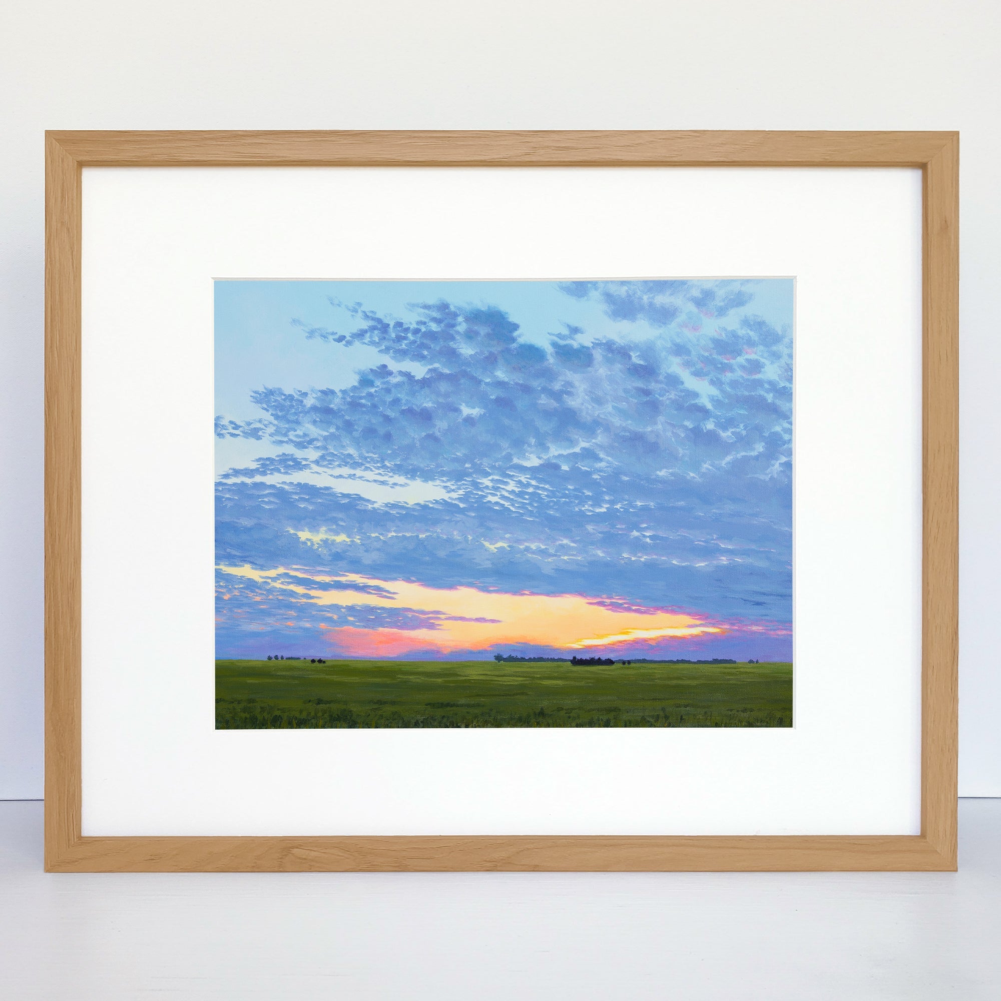Prairie Summer Sunset a Horizontal Art Print