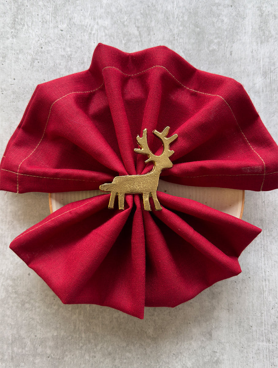 Deer Napkin Ring - Reindeer, 2.8 x 2.8 Inches - Arte House