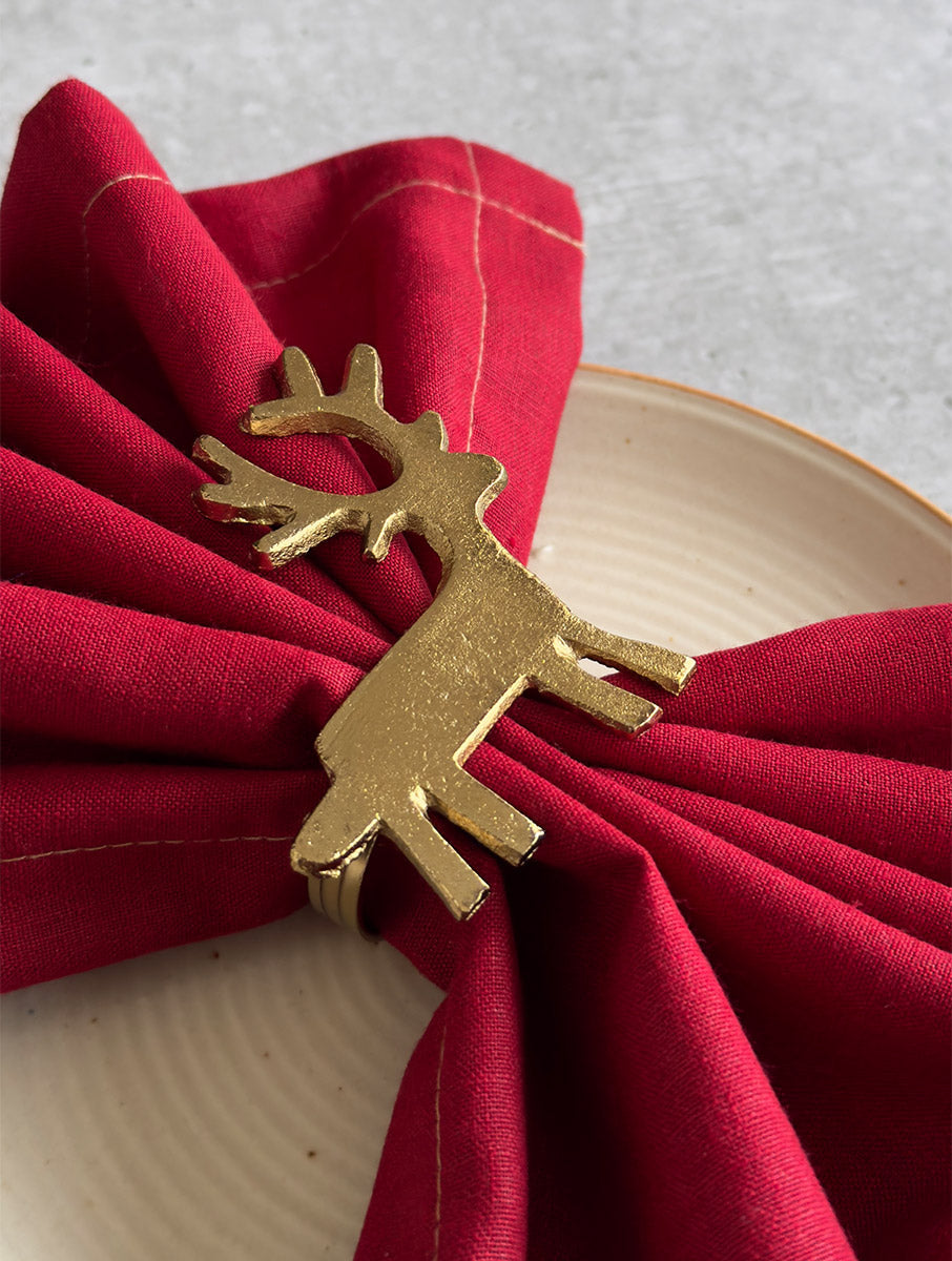 Deer Napkin Ring - Reindeer, 2.8 x 2.8 Inches - Arte House