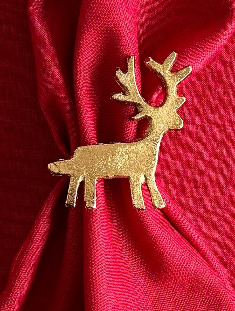 Deer Napkin Ring - Reindeer, 2.8 x 2.8 Inches - Arte House