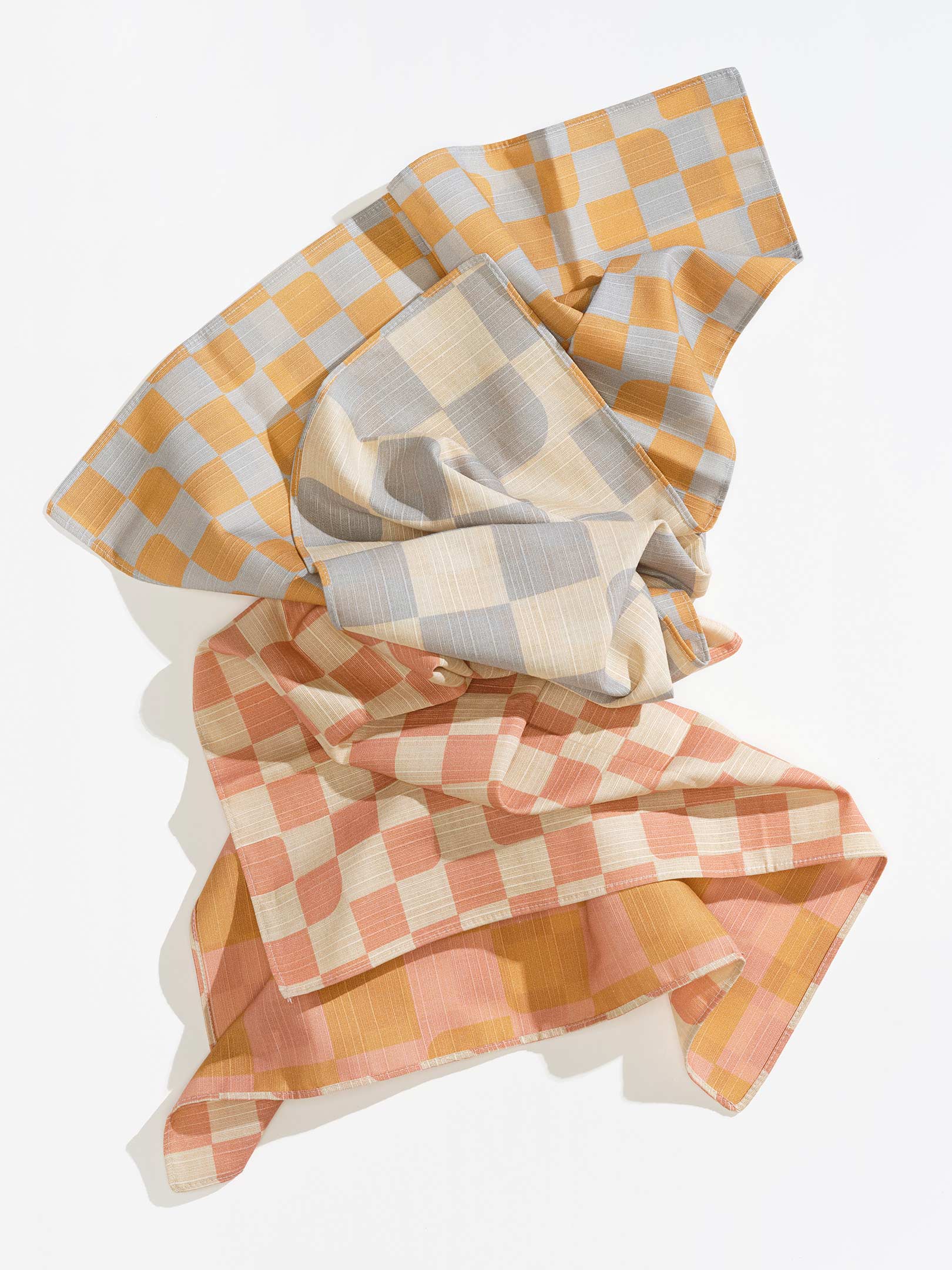 Dinner Napkins Double Sided Checker - Quiet Season