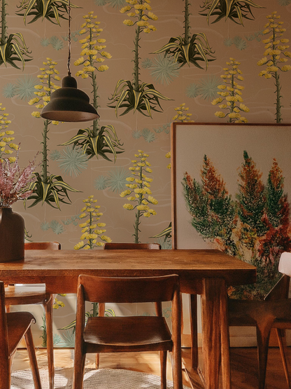 Agave Valley Wallpaper, tan