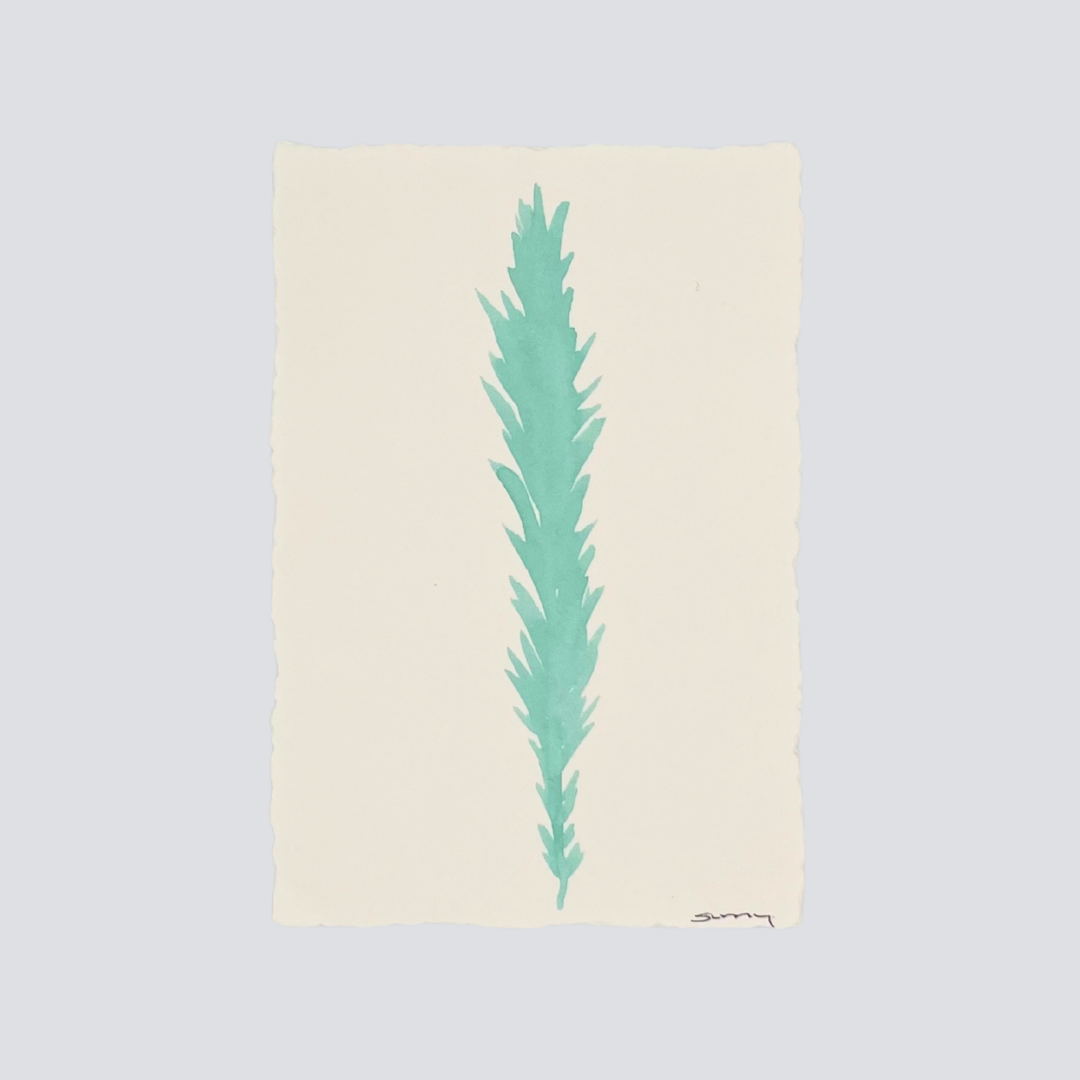 Large Turquoise Angel Feather